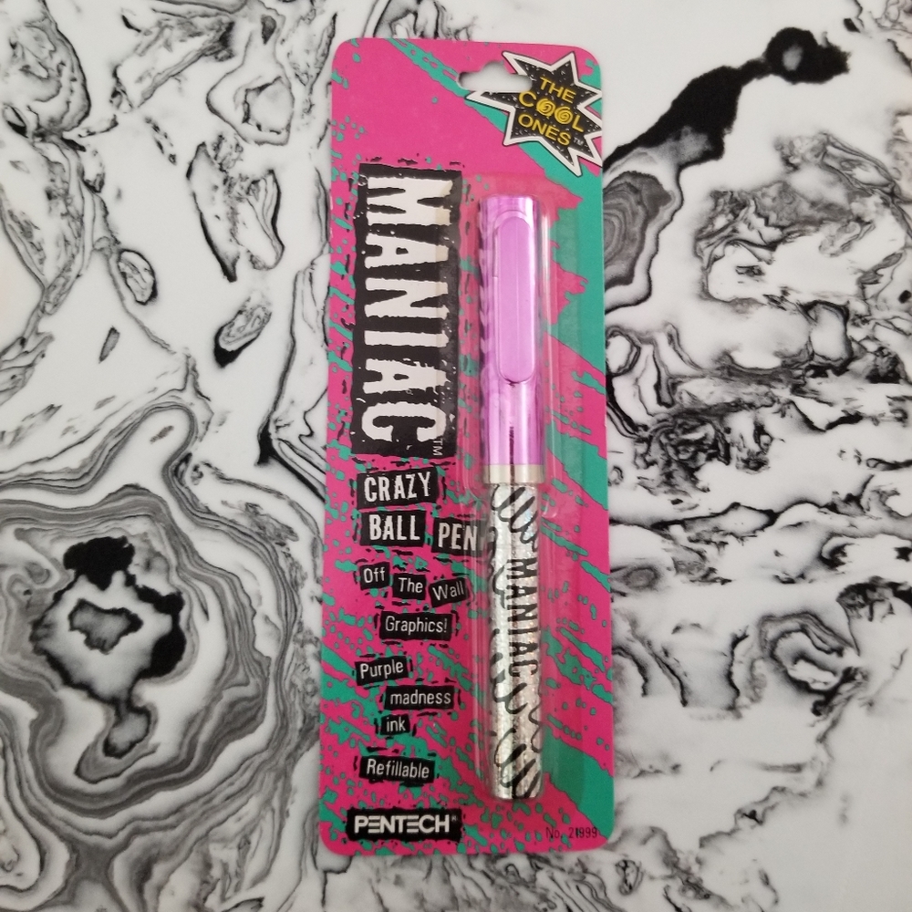 PRICE DROP 90s Rare Pentech "Maniac" Ball Point Pen